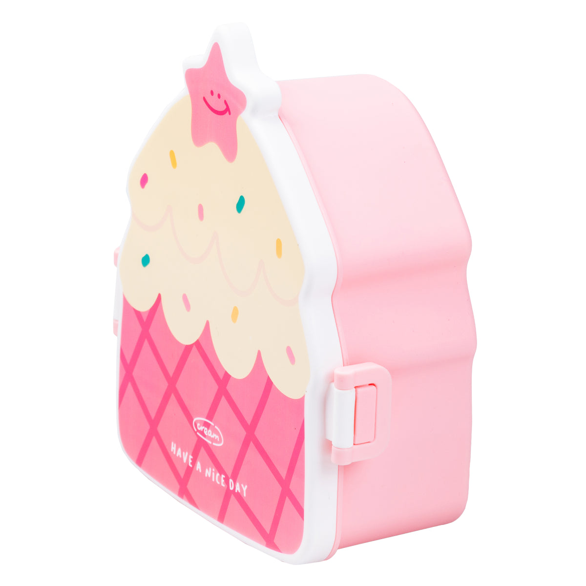 Sweet Cake HP-12-271P Pink Kids' Lunch Box with Utensils, 20 x 18 x 8 cm - Image 3