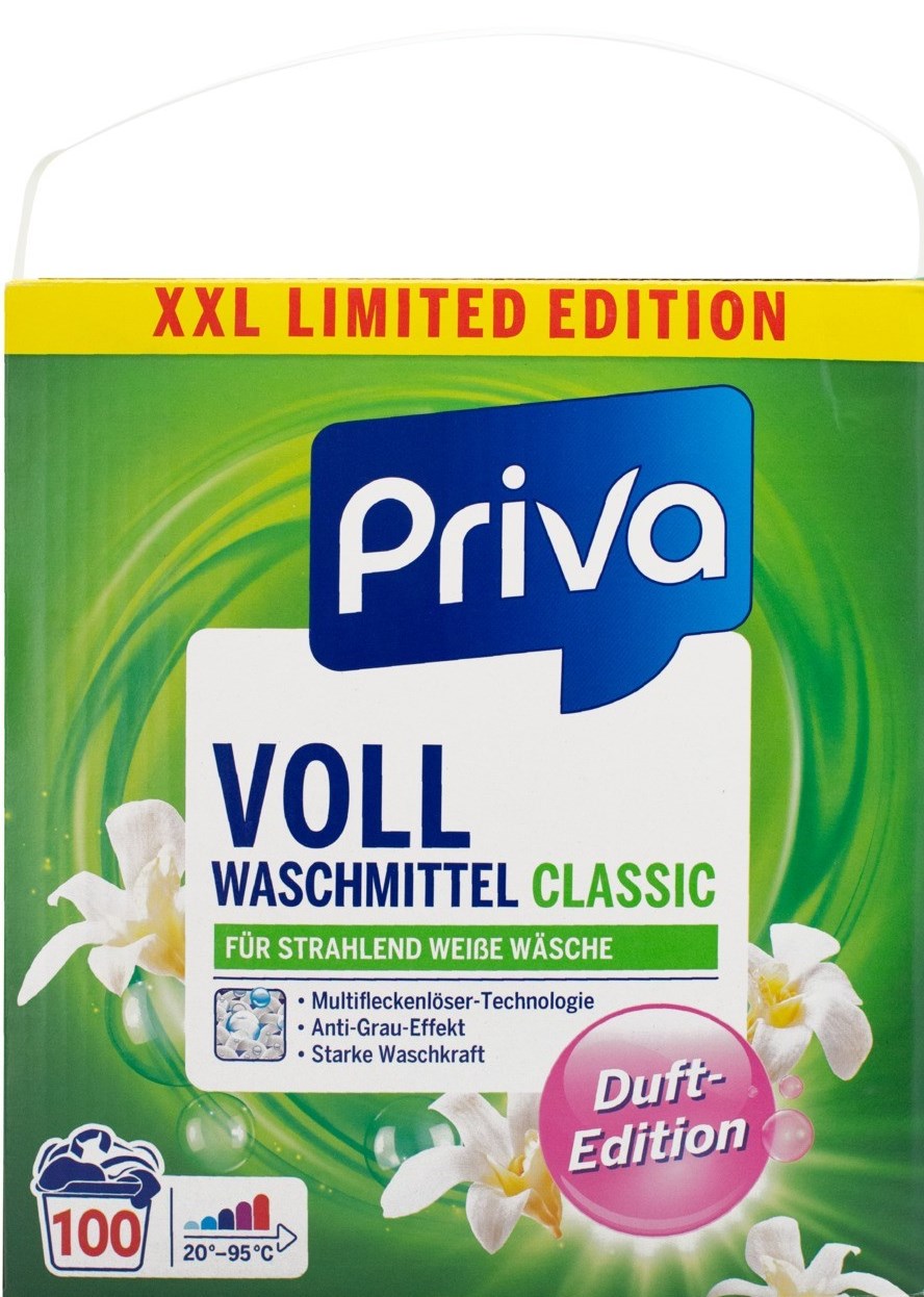 Priva Classic Whites Laundry Detergent Powder, 100 Loads, 6.5 kg