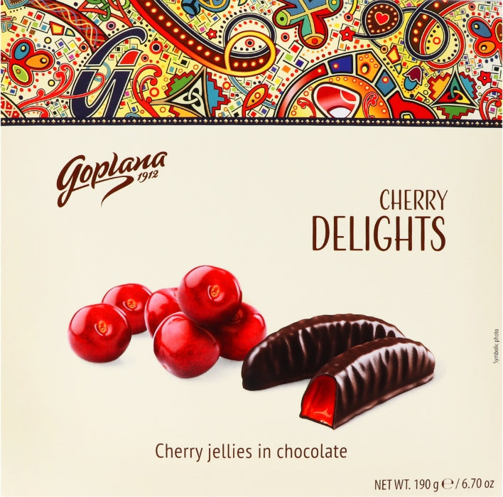 Goplana Cherry Jelly Candy in Chocolate, 190 g