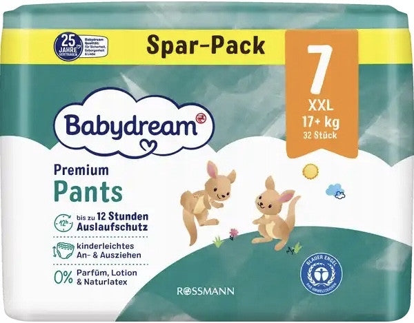 Babydream Premium Size 7 Baby Pull-Up Diaper Pants, 17+ kg, 32 pcs