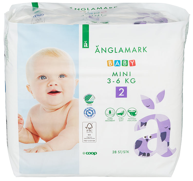 Anglamark 2 Baby Diapers, 3-6 kg, 28 pcs - Image 2