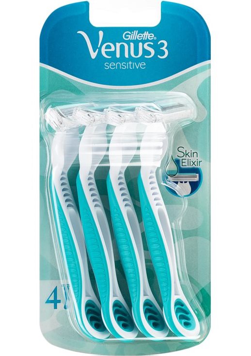 Gillette Venus 3 Sensitive Women's Disposable Razors Blister, 4 pcs