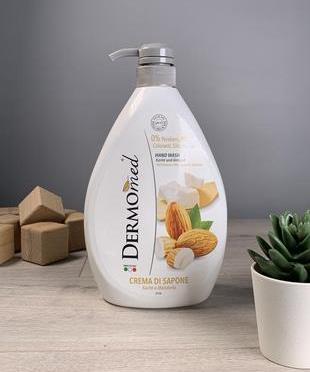 Dermomed Shea Butter & Almond Liquid Cream Soap with Pump, 1000 mL - Image 2
