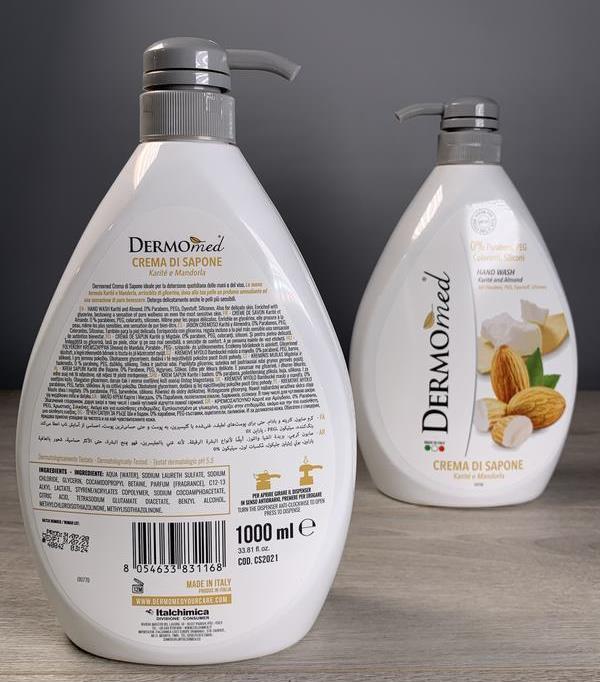 Dermomed Shea Butter & Almond Liquid Cream Soap with Pump, 1000 mL - Image 3