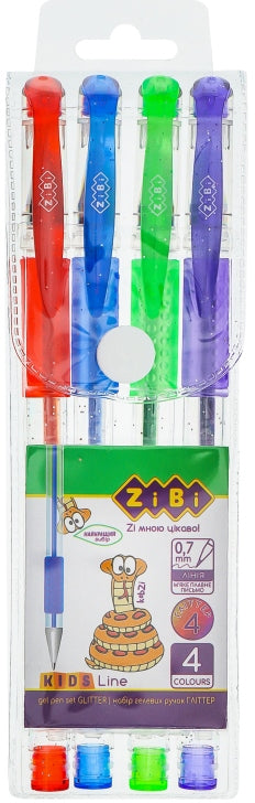 ZiBi ZB.2200-99 Glitter Gel Pen Set, 4 Colors
