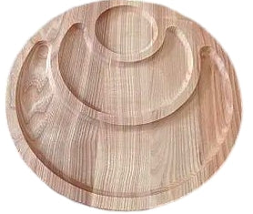 Round Wooden Serving Tray, 30 cm Diameter, Assorted - Image 2