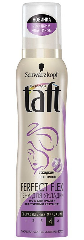 Taft Three Weather Taft Perfect Flex Hair Mousse, 150 mL