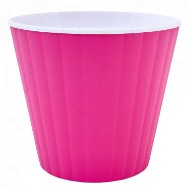 Aleana Ibis 114032 Double-Bottom Flowerpot, Assorted, 13 x 11.2 cm, 0.86 L
