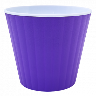 Aleana Ibis 114032 Double-Bottom Flowerpot, Assorted, 13 x 11.2 cm, 0.86 L - Image 2