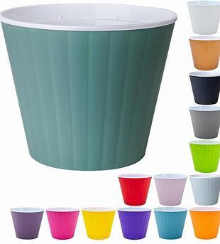 Aleana Ibis 114034 Double-Bottom Flowerpot, Assorted, 15.7 x 13 cm, 1.7 L - Image 4