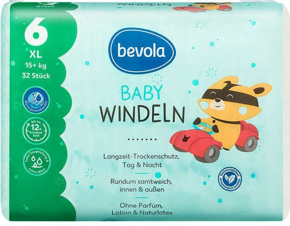 Bevola Size 6 Baby Diapers, 15+ kg, 32 pcs