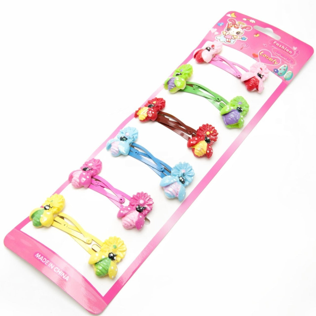 Kids' Colored Bug Snap Hair Clips 4-5123, 2 pcs