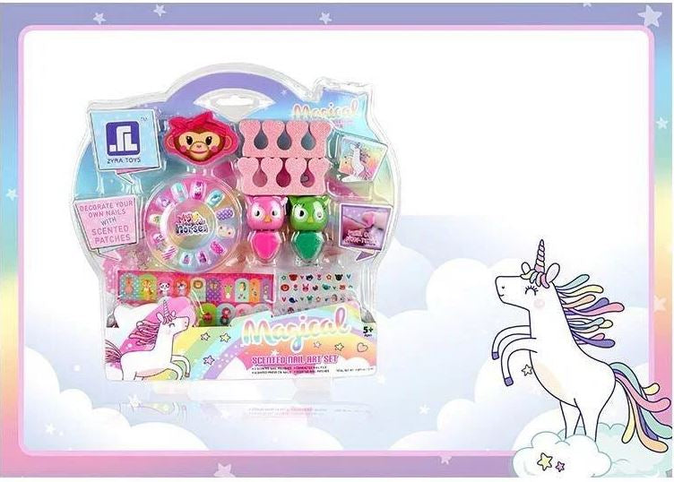 Zura Toys Magical 2106 Makeup Set with Stickers, Nail Polish & Toe Separator