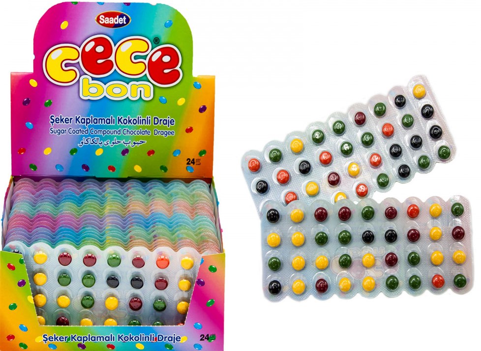 Cece Bon Candy Dragees on Blister (Price per 1 Pack)