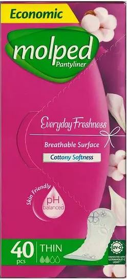 Molped Everyday Freshness Panty Liners, 40 pcs