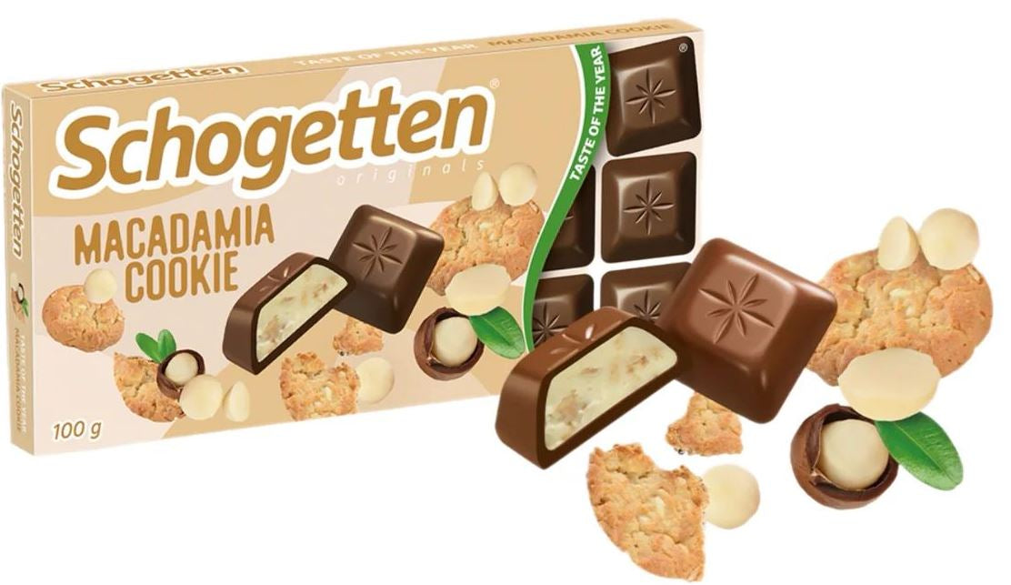 Schogetten Macadamia Cookie Milk Chocolate, 100 g