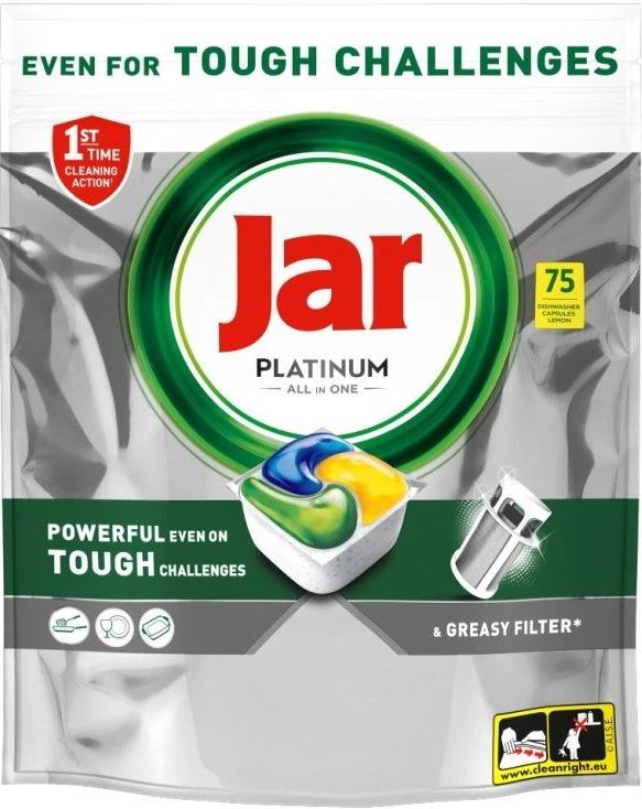 Jar Platinum All in One Dishwasher Capsules, 75 pcs (Price per 1 pc)