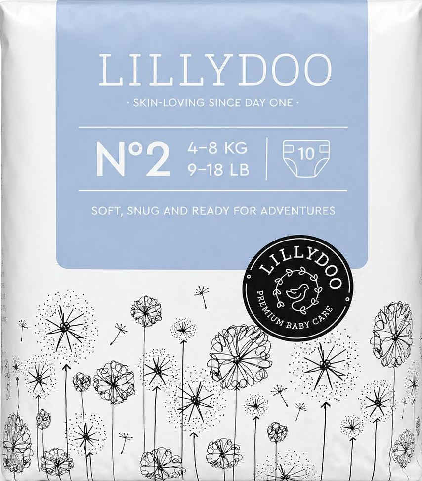 Lillydoo Size 2 Baby Diapers, 4-8 kg, 10 pcs
