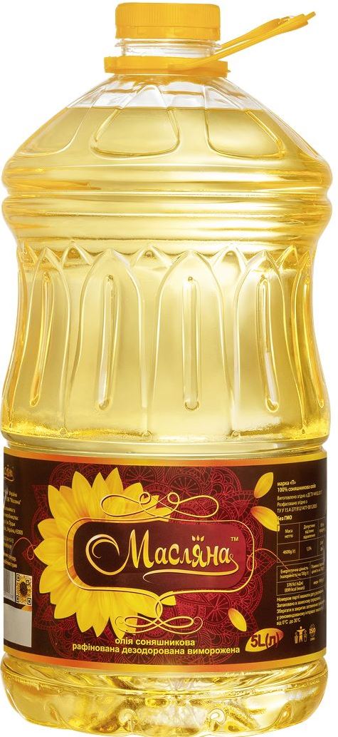 Maslyana Refined Sunflower Oil, 5 L