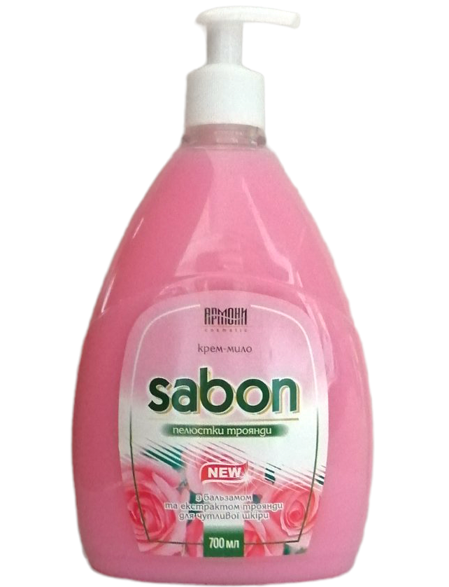 Armoni Sabon Rose Petals Liquid Cream Soap with Pump, 700 mL