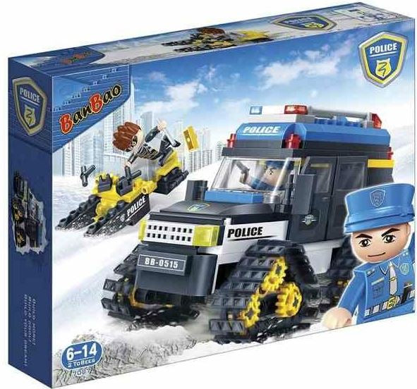 Banbao 7007 Police Snowmobile Building Set, 315 Pieces