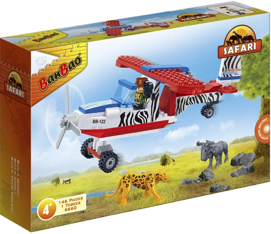 Banbao 6660 Safari Plane Building Set, 146 Pieces