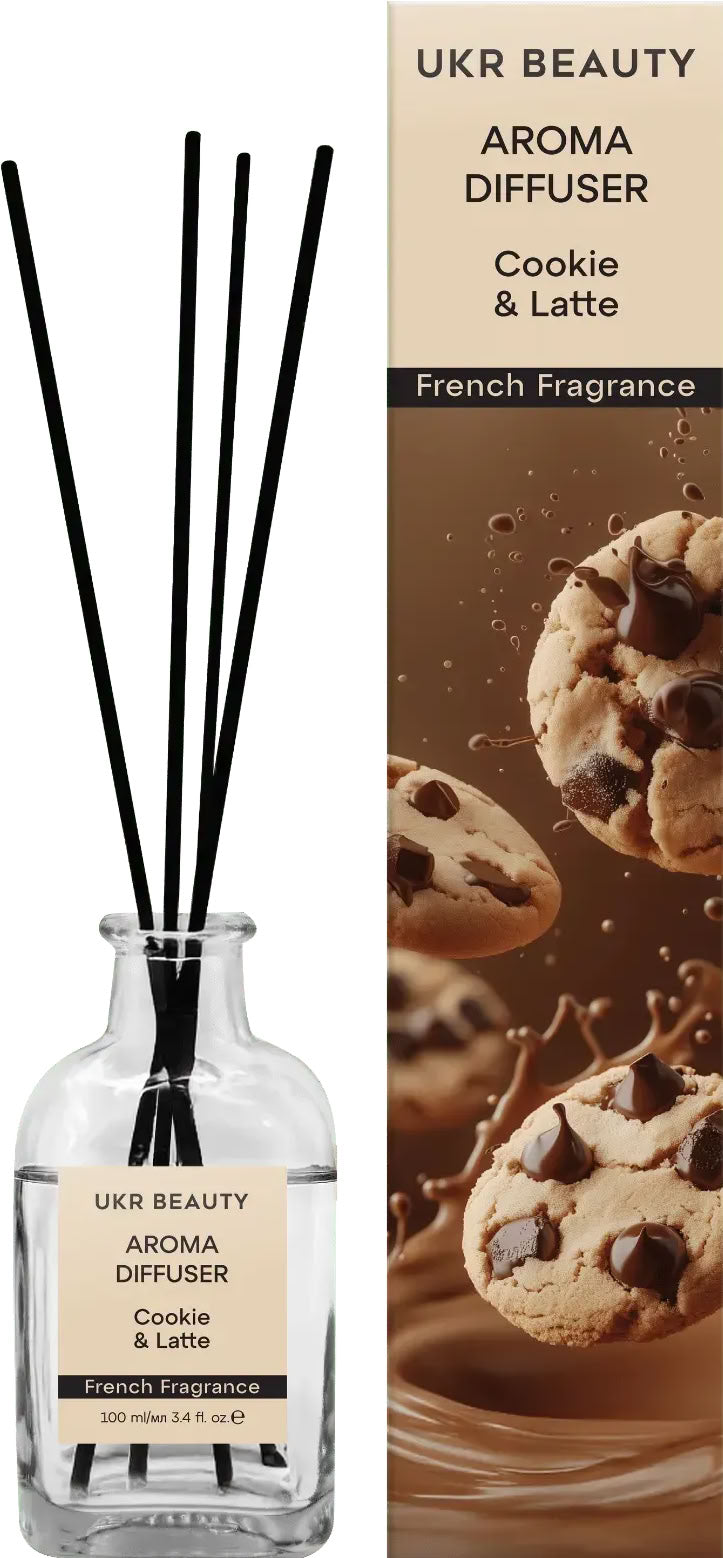 UKR Beauty Cookie & Latte Home Reed Diffuser, 100 mL