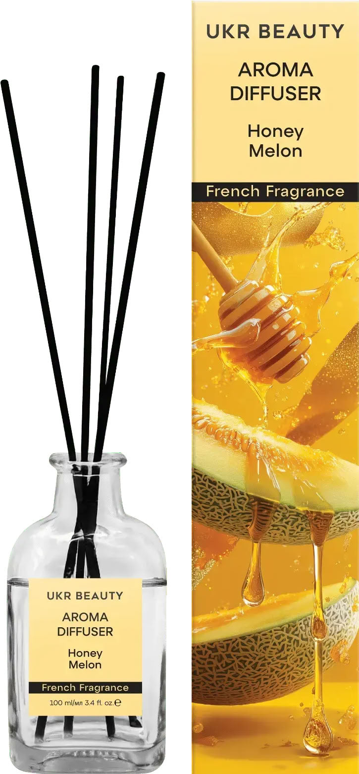 UKR Beauty Honey Melon Home Reed Diffuser, 100 mL