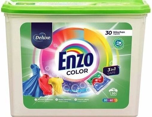 Deluxe Enzo Color Laundry Detergent Pods, 30 pcs (Price per 1 pc)