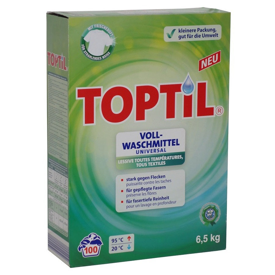 Toptil Universal Laundry Detergent Powder, 100 Loads, 6.5 kg