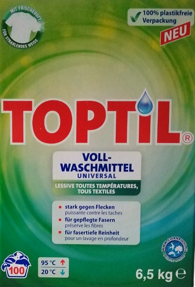 Toptil Universal Laundry Detergent Powder, 100 Loads, 6.5 kg - Image 2