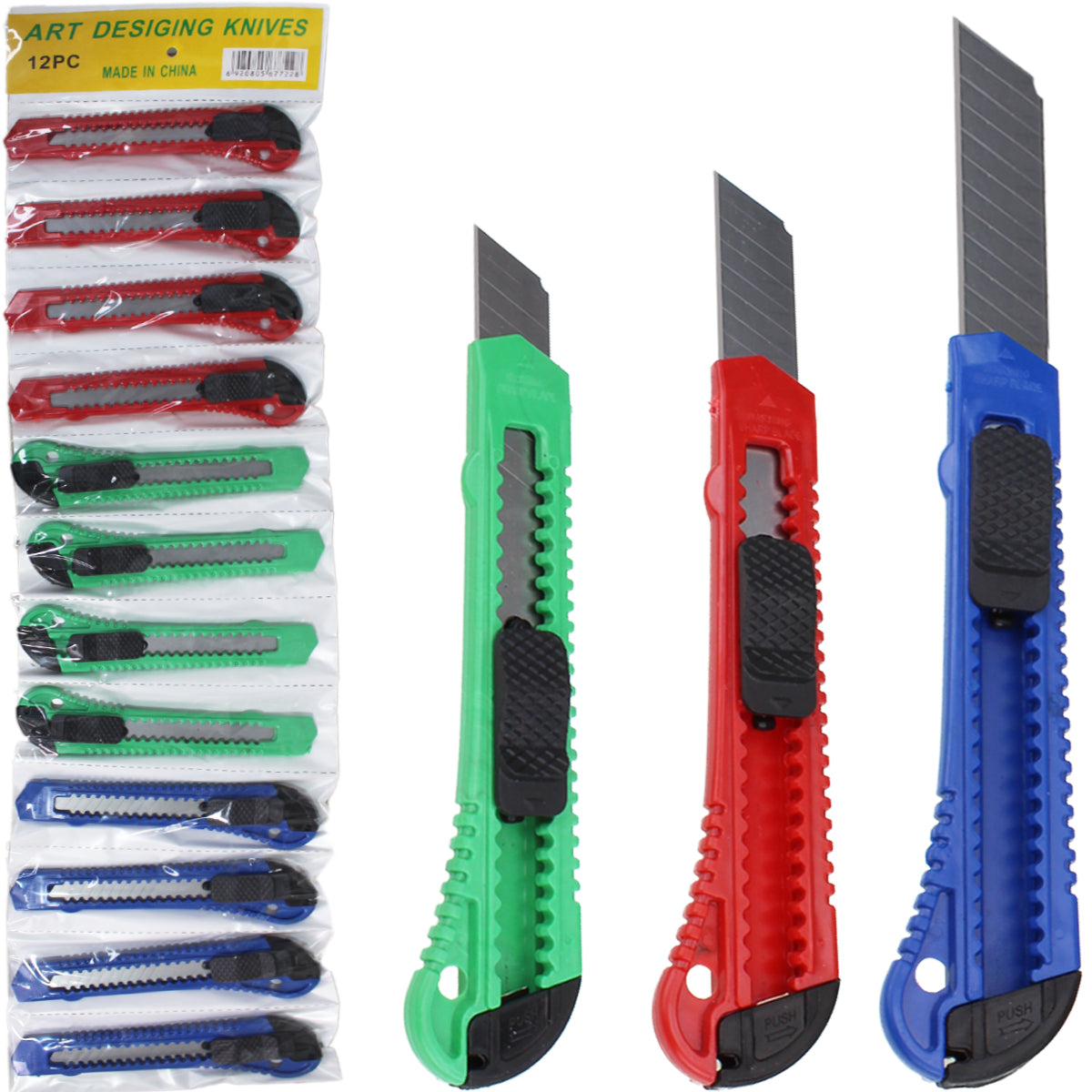 Utility Knife on Display Strip, 18 mm (Price per 1 pc)