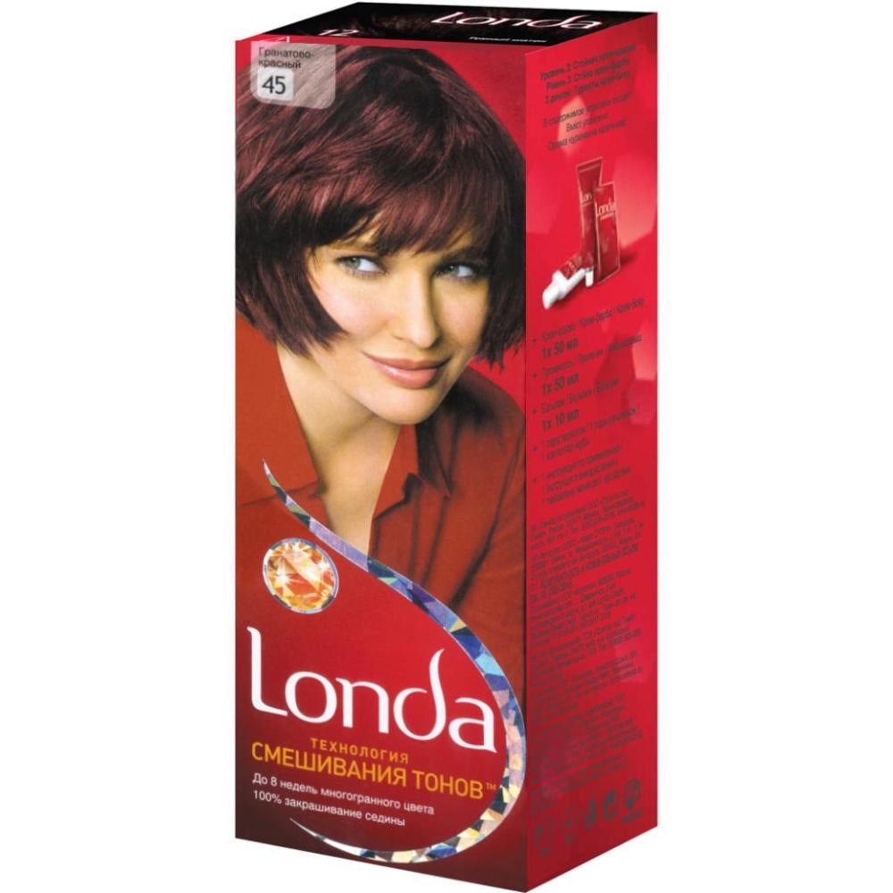 Londa 45 Pomegranate Red Permanent Cream Hair Color, 110 mL