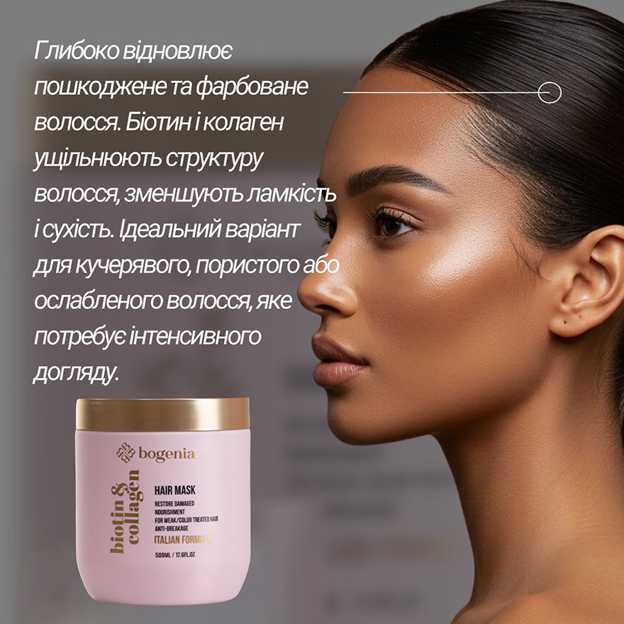 Bogenia Biotin & Collagen Hair Mask, 500 mL - Image 2