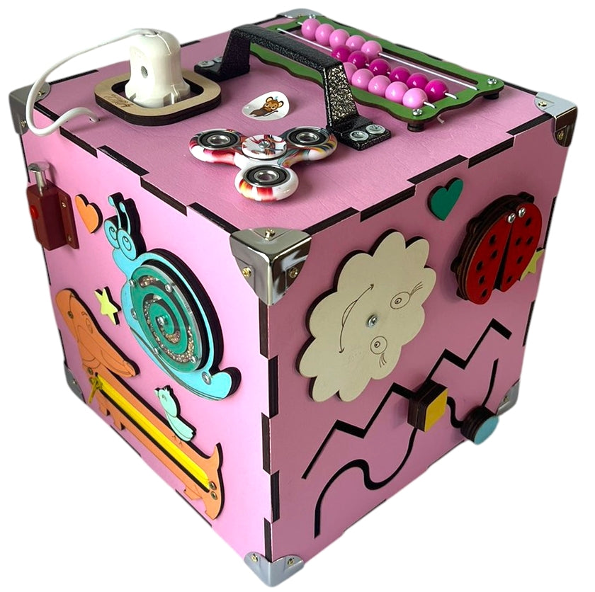 Pink Busy Cube, 23 x 23 x 23 cm - Image 2