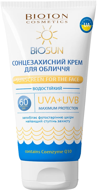 Bioton Cosmetics BioSun Face Sunscreen Cream SPF 60, 50 mL