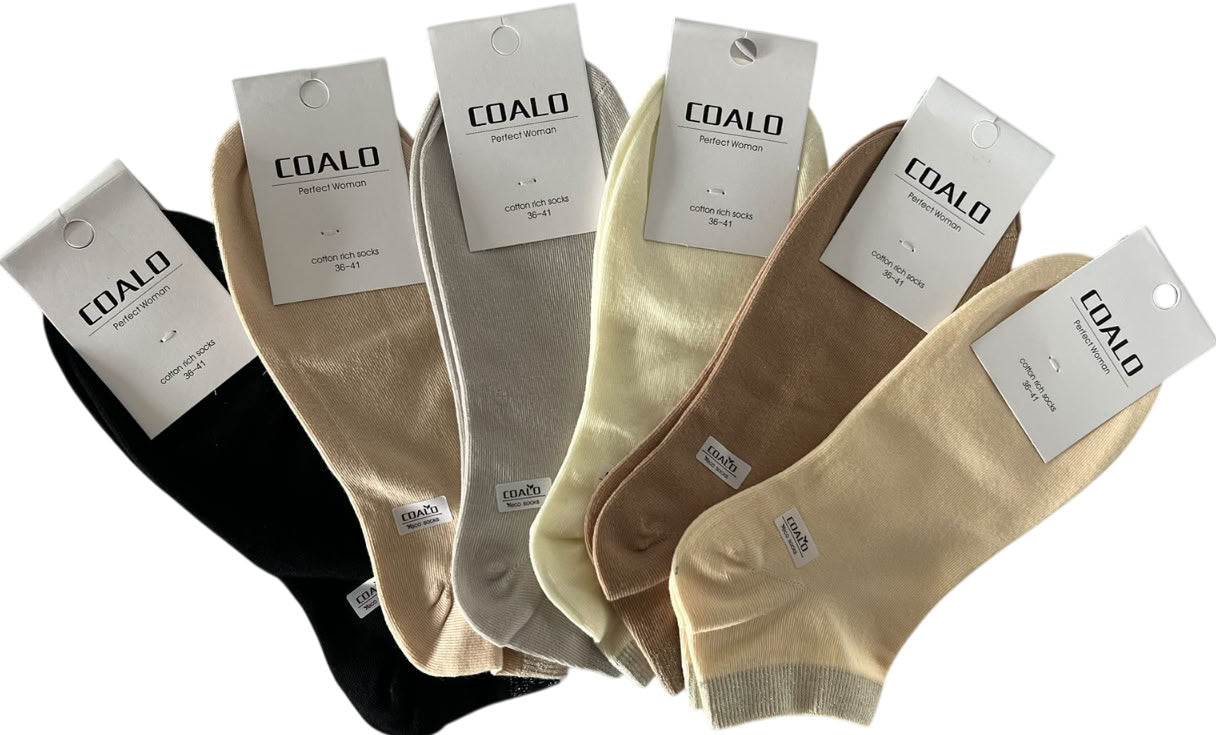 Coalo BM6688 Women's Short Socks, Size 36-41