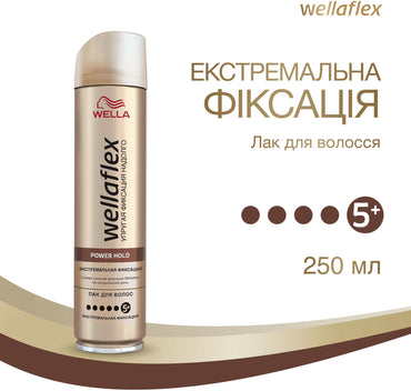 Wellaflex Power Hold Extreme Hold Hair Spray, 250 mL - Image 2