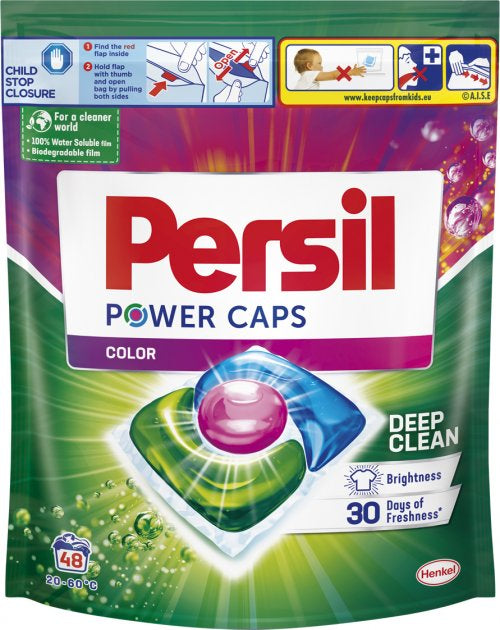 Persil Power Caps Color Laundry Detergent Pods, 48 pcs