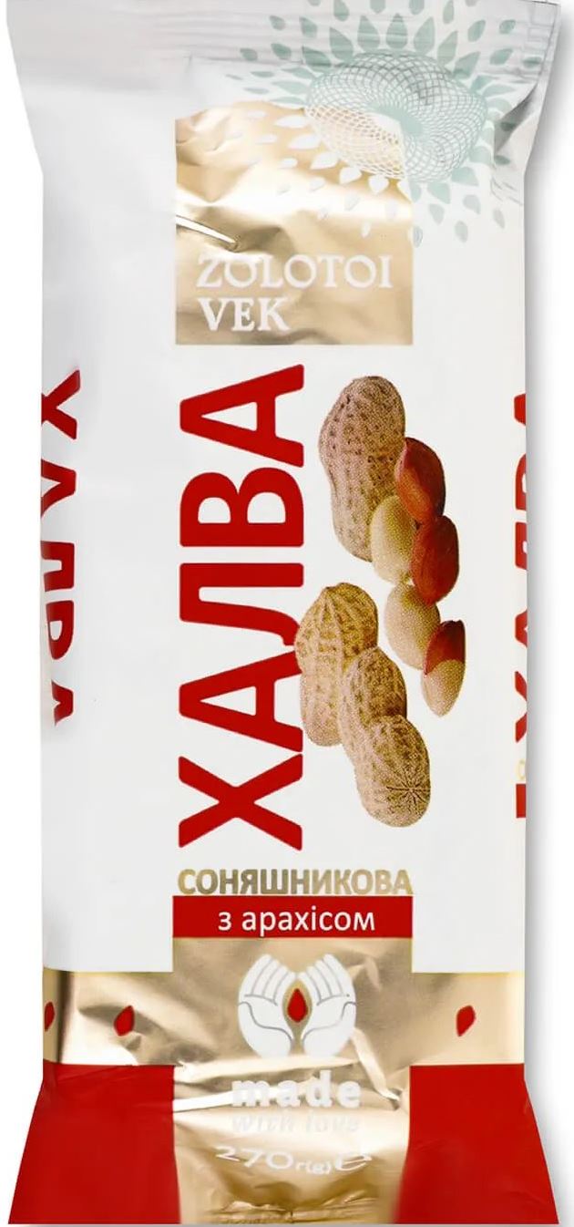 Zolotoi Vek Peanut Sunflower Halva, 270 g