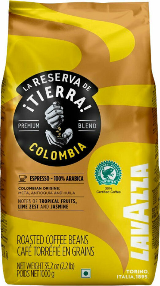Lavazza Tierra Colombia Coffee Beans, 1 kg