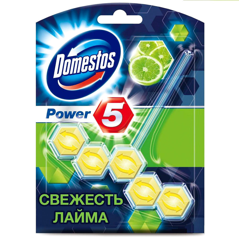 DOMESTOS Power 5 Freshness Toilet Rim Block, 55 g
