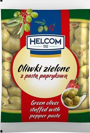 Helcom Green Olives Stuffed with Paprika Paste, 195 g