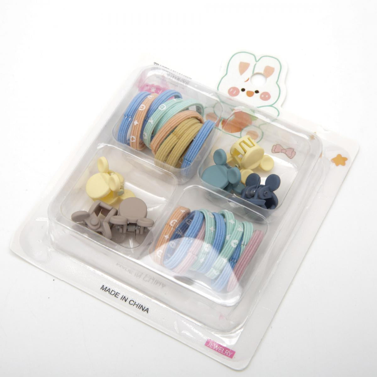 6-4034 Kids' Hair Tie & Claw Clip Set