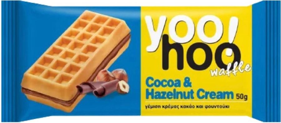 Ambrosia Yoo! Hoo Belgian Waffle with Cocoa & Hazelnut Filling, 50 g