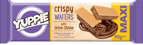Yuppie Cocoa Cream Wafers, 90 g