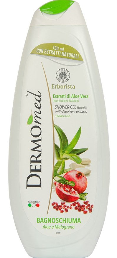Dermomed Aloe & Pomegranate Shower Gel, 750 mL
