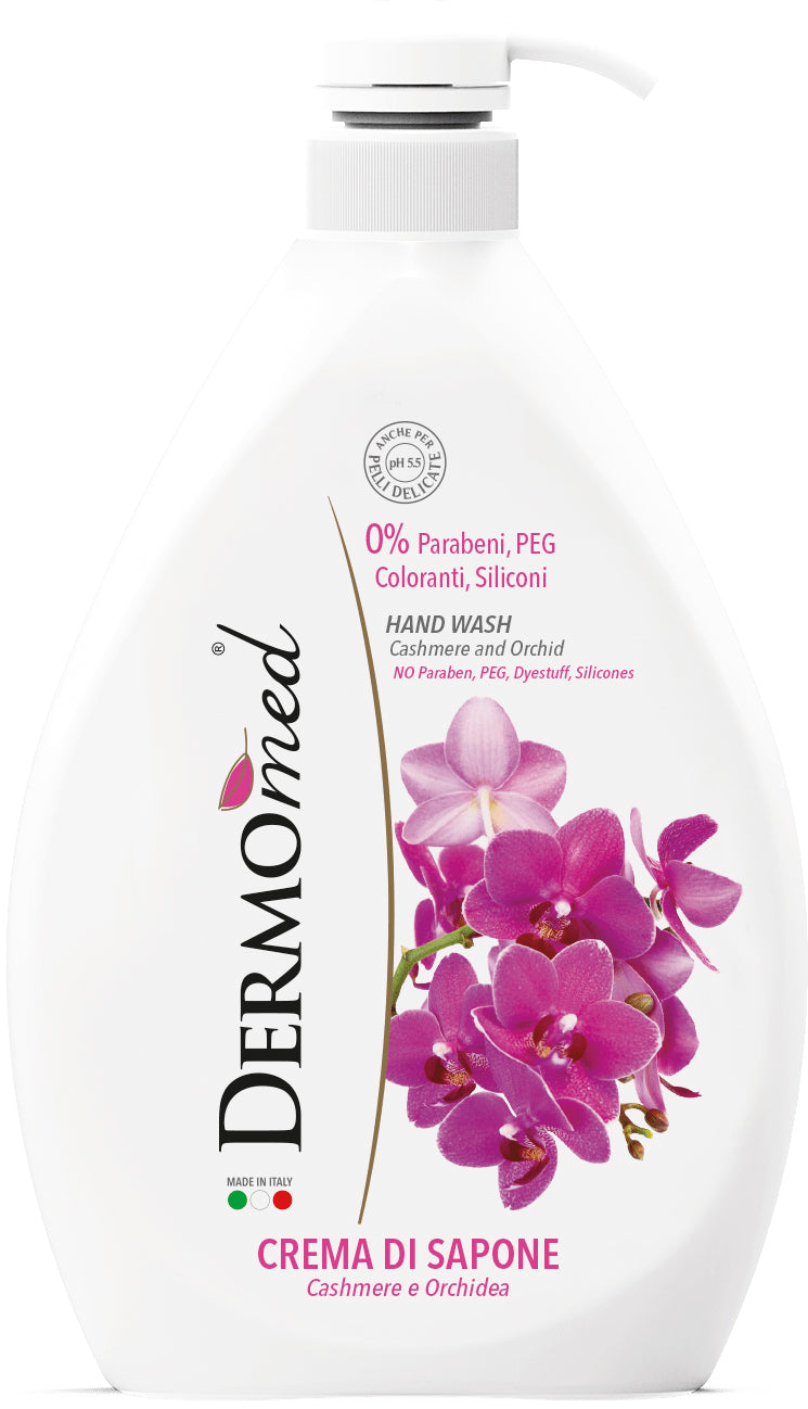 Dermomed Cashmere & Orchid Liquid Cream Soap with Pump, 1 L