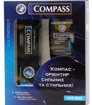 Compass Ice Energy Men's Gift Set: Shaving Cream & Aftershave Balm