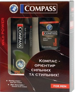 Compass Wild Power Men's Gift Set: Shaving Cream & Aftershave Balm